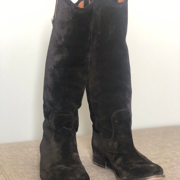 Frye Melissa Button Leather Riding Boot - Picture 3 of 4